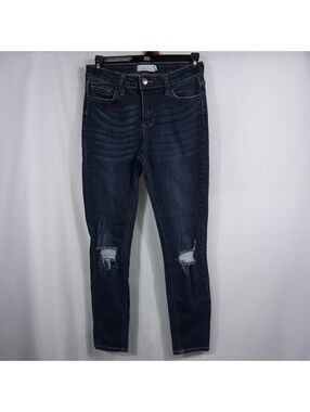 Jelly Jeans Size 5 Dark Wash Distressed Skinny Jeans